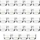 Juvale Glass Votive Candle Holders - Fits Standard Tealight Candles - Short Tealight Holders - Pack of 24, 1.9 in Dia x 1.0 in H