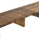 39IN Long Wooden Step Stool for Elderly, Half Wooden Riser Step Stool for High Bed, Bathroom, Kitchen and Living Room, 400LBs Loading(39.0" L*11.5" W*4.6" H)