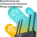 TP-Link Smart WiFi 6 Router (Archer AX10) 4 Gigabit LAN Ports, Dual Band 802.11AX Router, Beamforming, OFDMA, MU-MIMO, Parental Controls, Dual-Core 900MHz Processor, Works with Alexa