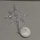 Mudder 10.8 Inch Christmas Window Star Lights Large Hanging Bethlehem Star Tree Topper Decoration Christmas LED Window Lights Silhouette Decoration (Warm White,1 Piece)