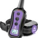 PATPET Dog Training Collar Dog Shock Collar with Remote - 3 Training Modes, Beep, Vibration and Shock, Up to 1000 ft Remote Range, Rainproof for Small Medium Large Dogs (Purple)