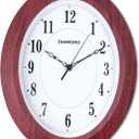 Vintage Wall Clock Retro Oval Wall Clocks Silent Non Ticking Quartz Battery Operated Easy to Read Decorative for Cafe Kitchen Living Room Bedroom Bathroom Decor by 13 inch