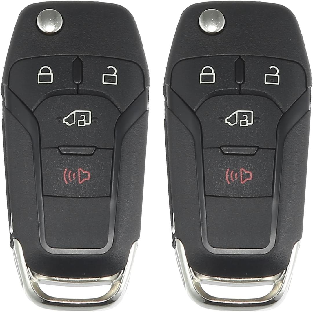 X AUTOHAUX 2pcs 315MHz N5F-A08TAA Replacement Smart Proximity Keyless Entry Remote Key Fob for Ford Transit 2019-2020 4 Buttons with Door Key 49 Chip