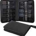 Portable Zippered Key Case,Car Key Holder Leather Key Organizer Case Combination Lock Storage Bag Key Binder Zipper Key Organizer Box Car Service Key Box Portable Manager & Landlord Key Holder Book