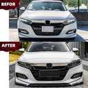 Front Bumper Lip for Honda Accord 2018 2019 2020 ACR Style 5Pcs Lower Chin Bumper Spoiler Splitter Protection Body Kit (Pearl White+Black)