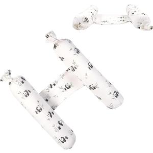 1 Pair Multipurpose Pillow Adjustable Candy Shaped Throw Pillow Neck Support Pillow Back Cushion Body Pillow with Removable Soft Cotton Pillowcase Machine Washable (Panda)