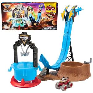 Monster Jam Mud Blasters, Monster Mutt Dalmatian Dunk Tank Playset, Color Change Action, Kids Toy Gifts for Boys and Girls Ages 3 and Up