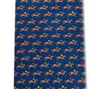 Horse Racing Ties Mens kentucky derby tie Horse Necktie Animal Men's Tie 3.27 inch (8.3CM) Horse Tie For Men (Blue)