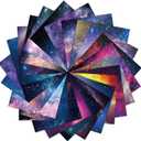 48pcs Galaxy Scrapbook Paper 12 x 12 Galaxy Outer Space Themed Pattern Scrapbooking Paper Pad Journaling Cardstock Starry Sky Decorative Paper for Wall Gift Wrapping DIY Card Photo Frame Album