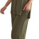 PRETTYGARDEN Women's 2 Piece Lounge Set 2026 Summer Casual Tank Top Wide Leg Pants Matching Travel Outfits Clothes Tracksuit (Green, M)