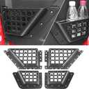 Door Storage Pockets Organizer Compatible with Ford Bronco 4 Door 2025 2024 2023 2022 2021, 4PCS Front Rear Molle Tray Boxes Interior Accessories