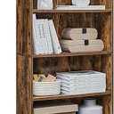 VASAGLE CUSTOS Collection - Bookshelf, 4-Tier Bookcase, Book Shelf, Open Storage Shelf, 9.4 x 23.6 x 42.4 Inches, for Living Room, Home Office, Dinning Room, Rustic Brown ULBC164X01