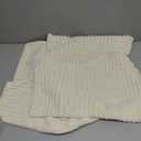 Simmore Decorative Spring Throw Pillow Covers 18x18 Set of 2, Soft Natural Plush Flannel Double-Sided Fluffy Couch Pillow Covers for Sofa Living Room, Cream White