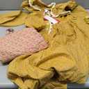 ReliBeauty Pioneer Girl Costume Colonial Prairie Dress Yellow 160