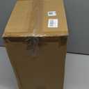 Small Bathroom Trash Can with Lid Soft Close, 10 Liter/2.6 Gallon Slim Garbage Can-Metal Step and Press top Lid, Mini Modern Waste Basket for Toilet, Office, Bedroom,Dorm,Grayish-White