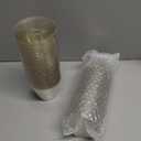 FOCUSLINE 9 oz Gold Plastic Cups, Disposable Clear Fancy Hard Plastic Cups, Gold Glitter, Heavy Duty, Reusable,100 Count