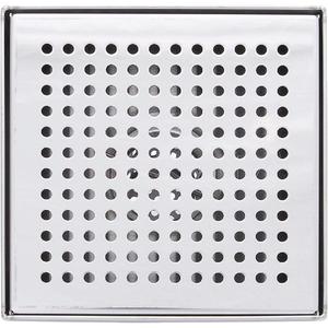B&K 6-in L Circle Square Stainless Steel Linear Shower Drain