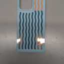 Heaofei Rectangle Case for iPhone 16 Pro Max Case for Women Girls Boys, with Iridescent Wave Pattern and Cute Candy Color Design, Kawaii Aesthetic Girly Protective Phone Cover, Light Blue