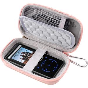 MP3 & MP4 Player Case for SOULCKER/G.G.Martinsen/Grtdhx/iPod Nano/Sandisk Music Player/Sony NW-A45 and Other Music Players with Bluetooth. Fit for Earbuds, USB Cable, Memory Card - Rose Gold