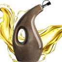 Olive Oil Dispenser Bottle for Kitchen with Spout, Ceramic Cooking Oil Dispenser for Vinegar Coffee Syrups & Other Liquids, 23oz (Brown)