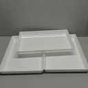 US Acrylic Avant White Plastic Serving Trays (Set of 3) 15 x 10 | Large Reusable Rectangular Party Platters | Serve Appetizers, Fruit, Veggies, & Desserts | BPA-Free & Made in USA