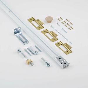 36in Bifold Door Hardware Kit, One-Piece Track, Steel