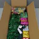 PREXTEX 23-Inch DIY Mini Christmas Tree with Lights - Small Christmas Decorations Table Top Xmas Tree with Multicolor LED String Lights, Star Topper, Hanging Ornaments and Gift Boxes for Holiday Decor (Dark Green)