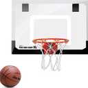 SKLZ Pro Mini Indoor Basketball Hoop with Ball, Over the Door, Shatter-Proof Backboard, Spring-Action Break-Away Steel Rim, Great for Home, Dorm Room, and Office