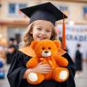 HollyHOME Plush Teddy Bear Stuffed Animal Small Plush Teddy Bear Toys for Children Girlfriend Family Congratulations Baby Shower Birthday Orange 10 inch