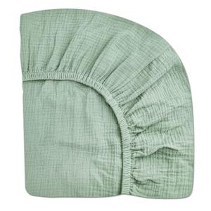 Pack and Play Sheets for Baby Boys and Girls 39"x27"x3", Neutral Muslin Cotton Pack N Play Mattresses Sheet with Boho Style, Soft and Breathable Comfort (Sage)