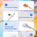 8 PCS Paint Brush Rest Holder For Artist, Paint Brush Holder, Watercolor brush holder & Watercolor Oil Acrylic Painting Brush, Paint Brush Rest Artist Accessories, Easy to Clean