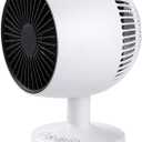 Space Heater,1200W Desk Heater for Office,160 Lateral Auto Oscillating,3 Gears Adjustable,PTC Ceramic Heating,Tip-over & Overheat Protection,Fast Heating,Cold And Hot Air Light Blue