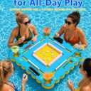 32-Inch Floating Mahjong Table for Pool with Tile Grooves, 32" Large