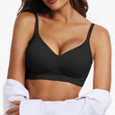 Womens Wireless Bras Comfortable Push Up Bra No Underwire Bra Full Support Lift Bralette Everyday Seamless Tshirt Bras M Black