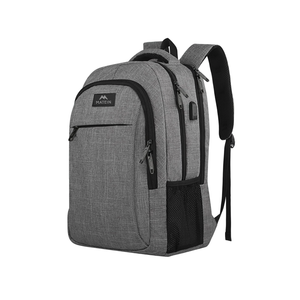 MATEIN Travel Laptop Backpack, Business Anti Theft Slim Sturdy Laptops Backpack with USB Charging Port, Water Resistant College School Computer Bag Gift for Men & Women Fits 15.6 Inch Notebook, Grey