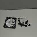 AsiaHorse COSMIQ-RE-Black 120mm Case Fan, Infinity Mirror FDB Reverse Fan with 5V 3-PIN Connector Daisy Chain PWM PC RGB Fans for Cases CPU Liquid Coolers, Reverse Blade(Black)