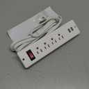 USB Power Strip Recessed Power Socket Mountable Outlet Extender Multiple Protection 4 Outlet 2 USB Built in Conference Desk Workbench