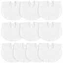Seematn 10 Pcs Baby Muslin Bibs for Unisex Girls & Boys Drool Bibs Bandana Ruffle Soft Cotton for Newborn Infants Toddlers(White)