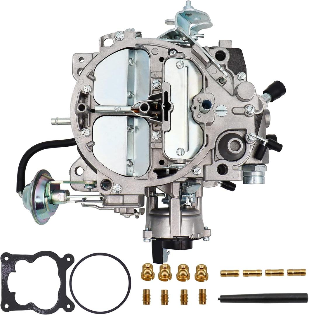 Rochester Quadrajet Carburetor New 4 Barrel for 1904R 1906R 4MV Carb Fits for Chevy 1980-1989 305-350c.i Engines 1904 1906R Electric Choke 750 CFM Vacuum Secondary with Gaskets Jets Plugs