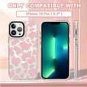 OOK Magnetic Case for iPhone 13 Pro Case Cute Cow Print [Compatible with MagSafe] Camera Protective Slim Phone Cover for Women Girls with [Screen Protector]-Pink