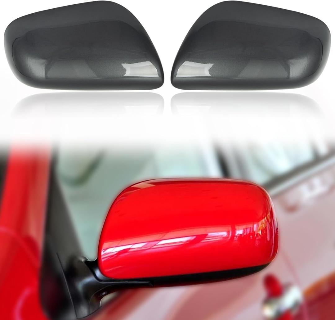 Car Rearview Mirror Cover Cap Housing Protective Cover for Exterior Mirrors Fit for Toyota Corolla 2007-2013Cannot fit LE Model 87915-02910 87945-02910 (Red, Right Passenger Side)