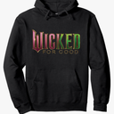 Wicked: For Good Pink To Green Logo Pullover Hoodie XL