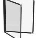 ZQP 12 Pcs Green Menu Covers, 8.5x11 Letter Size, 2 Page 4 View menu Holder, Toothed Metal Corners, Waterproof & Scratch-Resistant PVC Leatherette Menu Sleeves.Ideal Menu Book for Restaurants, Cafes (black-silver)