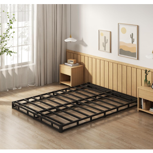 EMODA 5 Inch Box Spring Full Size Metal Bed Base with Fabric Cover (Full)