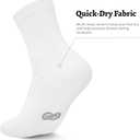 Compression Running Ankle Socks for Men and Women (6 Pairs), Quarter Athletic Socks for Running, Cycling, Golf, Work, Small-Medium