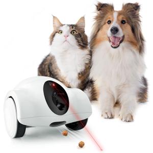 Pet Cameras with Phone App 15 Days Long Standby Pet Robot for Dog Treat Dispenser Feeder 1080P Full HD Dog Robot Camera 360Move Freely 2-Way Audio (2.4G WiFi ONLY, No Bluetooth)