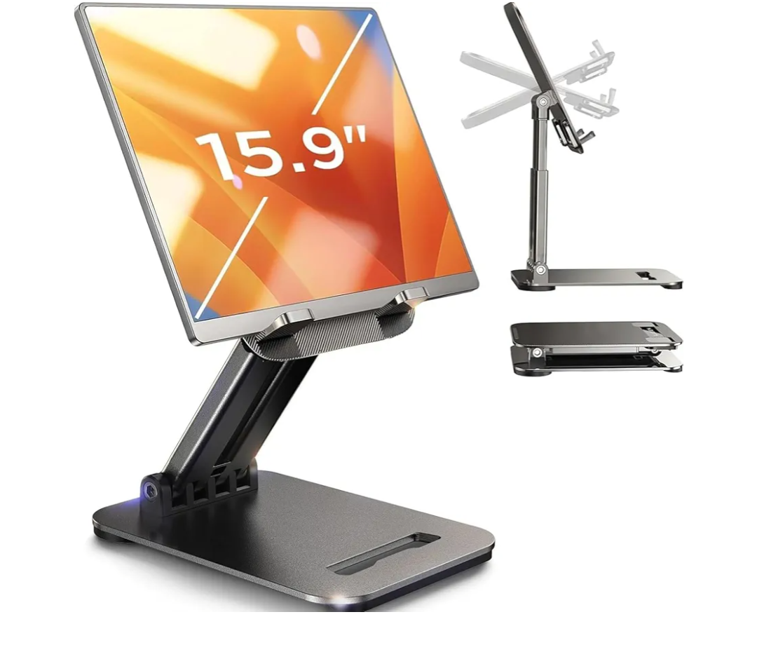 LISEN for iPad Stand Tablet Holder for Desk, Office Desk Accessories for Men Women Kids Tablet Gifts, Office Home Essentials Gadgets Portable Monitor Stand for 2026 New iPad a16 Accessories Switch
