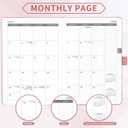 3 x 2026 Planner - Planner 2026, 2026 Weekly Monthly Planner, Jan.2026 - Dec.2026, 5.7'' x 8.4'', Thick Paper, Leather Cover, Pen Holder, Back Pocket, Bookmarks, Perfect Daily Organizer - Rose Gold