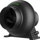 VIVOSUN M4 4-Inch Inline Duct Fan, 195 CFM Ventilation Fan with EC Motor, Adjustable Speed, Energy-efficient Vent Blower for HVAC, Grow Tent, Hydroponics