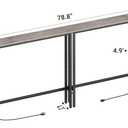 ELYKEN 2 Pack 5.9" Narrow Console Sofa Table with Power Outlets, Total 78.8 Long Behind Couch Table with Charge Station and 5.9 Extension Cord for Living Room, 5.9" D x 78.8W x 29.5H, Gray